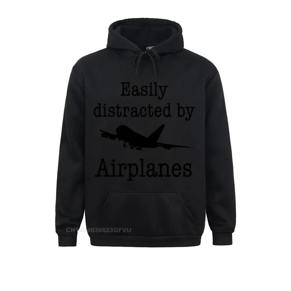 Hoodie Easily Distracted By Airplanes
