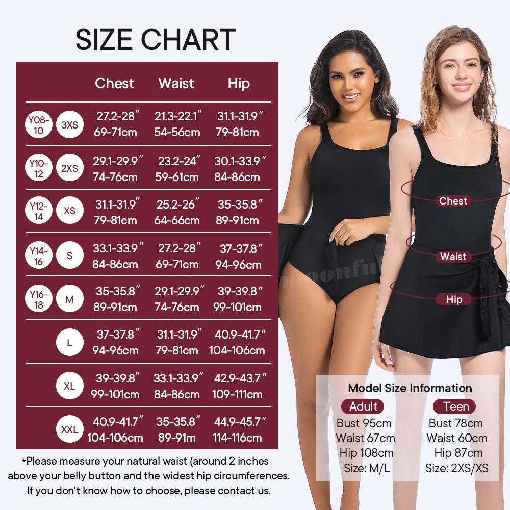 Menstrual Swimsuit Dress for Pool Girl Solid Strapped Period