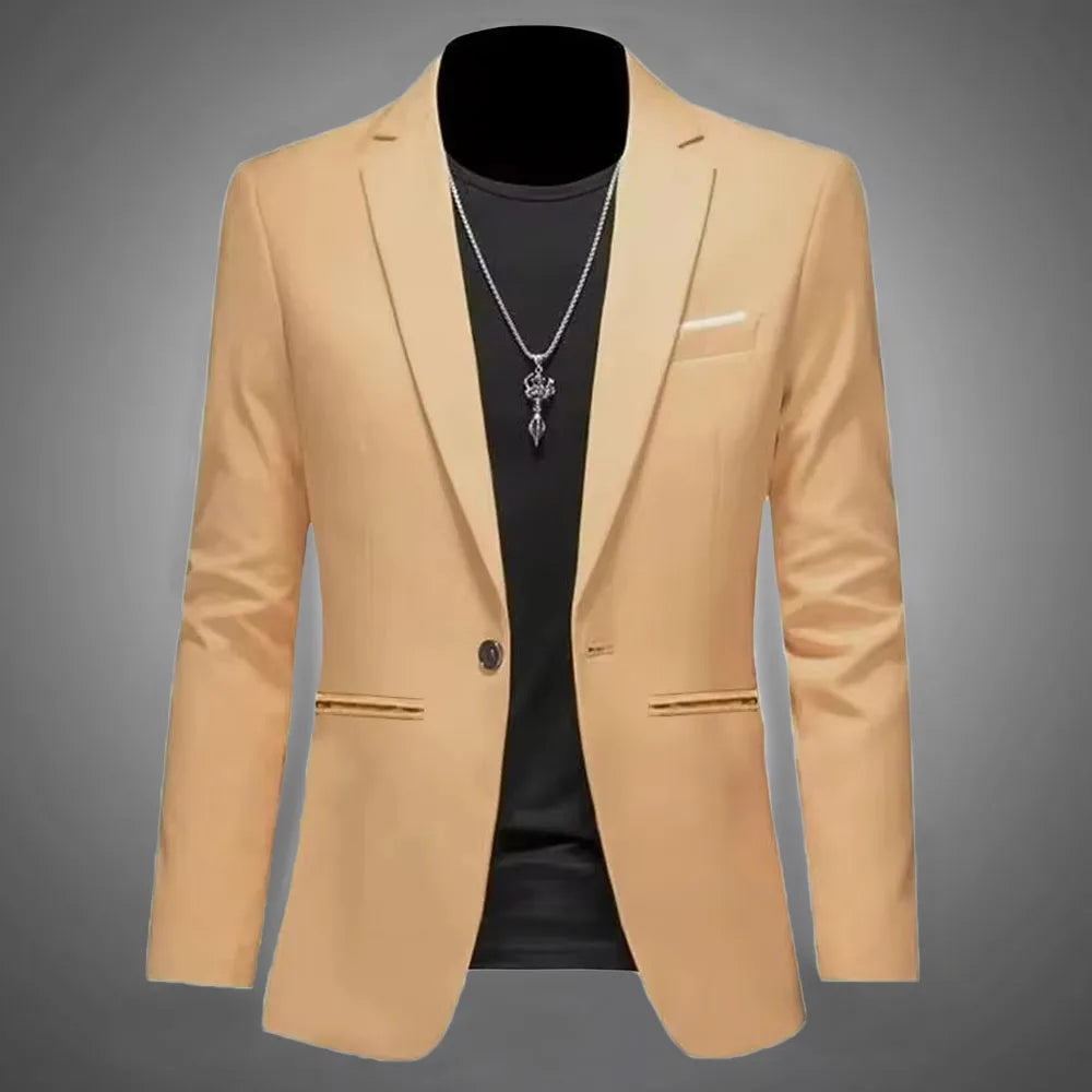 Slim Fit Single Button Jacket