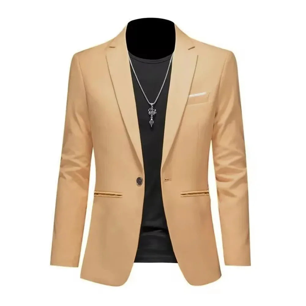 Slim Fit Single Button Jacket