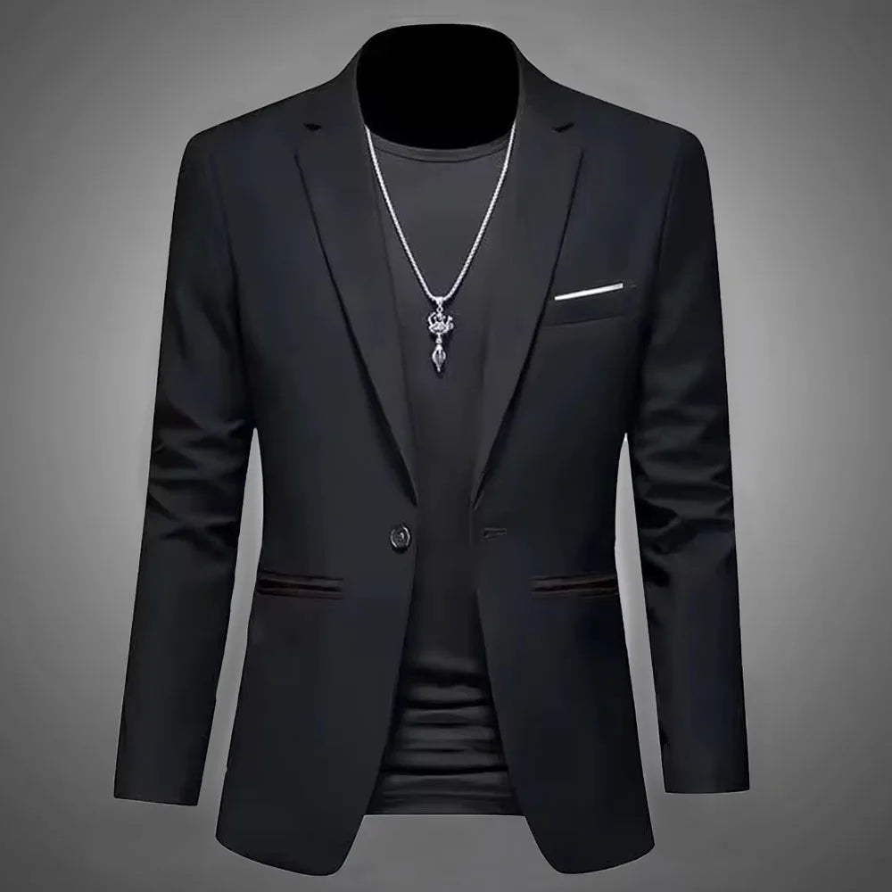 Slim Fit Single Button Jacket