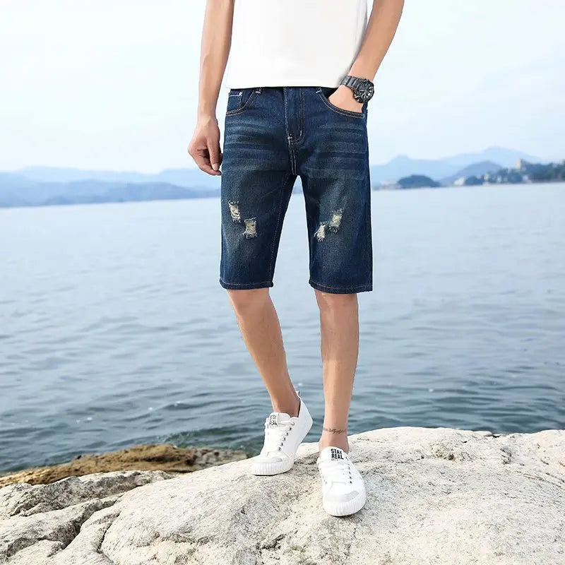 Denim Long shorts