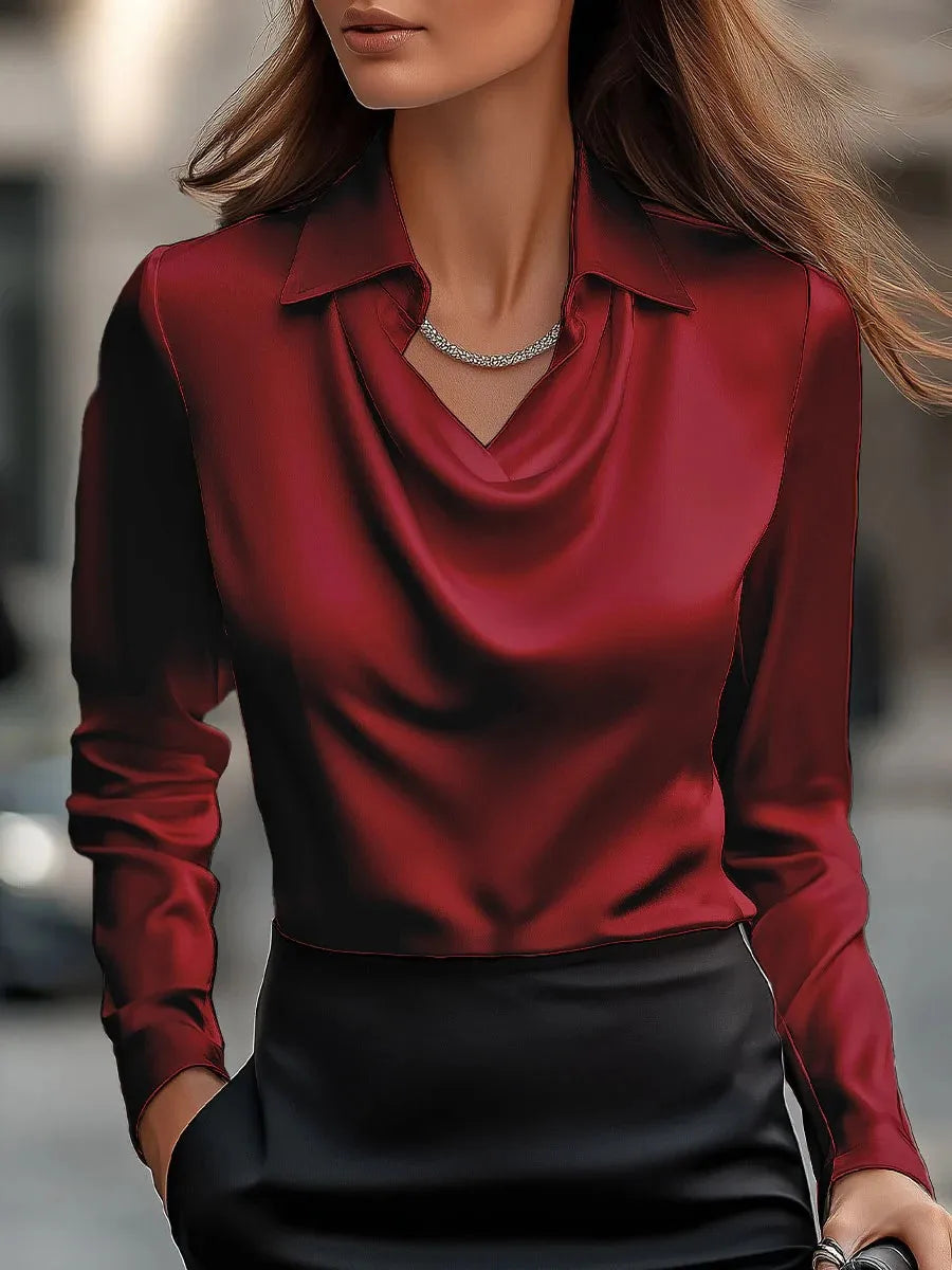 Elegant Long Sleeve Shirt Top Women