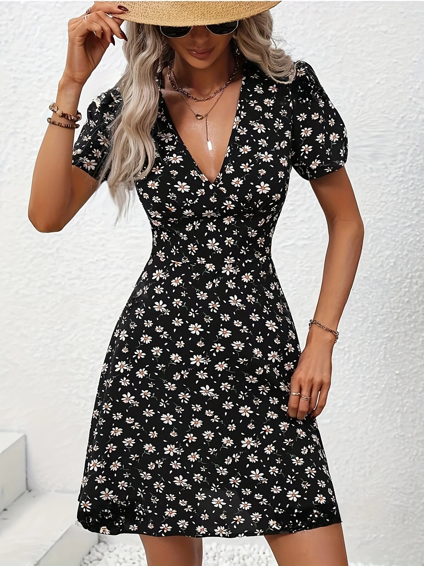 Elegant Floral Printed Dress