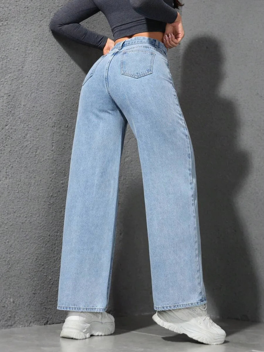 Retro Loose Wide Leg Jeans