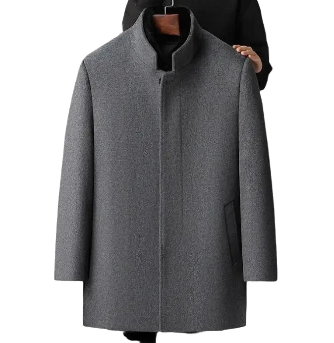 Wool Coat Thick Detachable Duck Down Liner