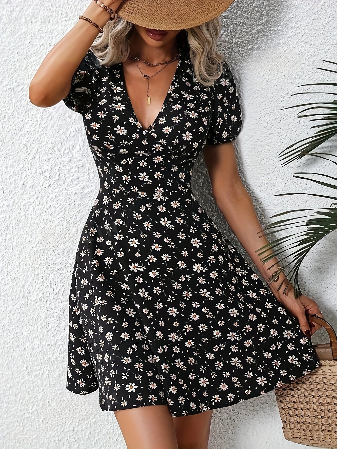 Elegant Floral Printed Dress