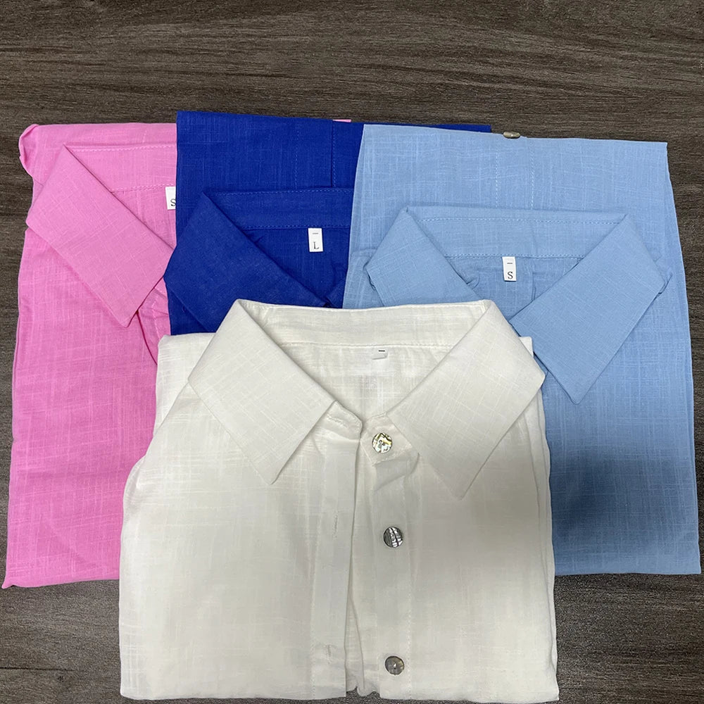 Linen Shirt Long Sleeve Elegant