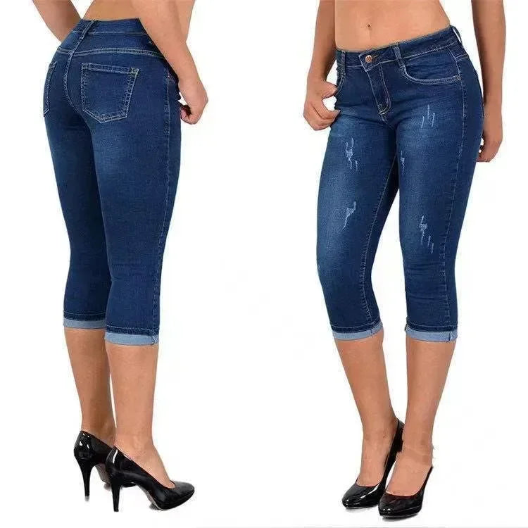 Capri Jeans Knee Length