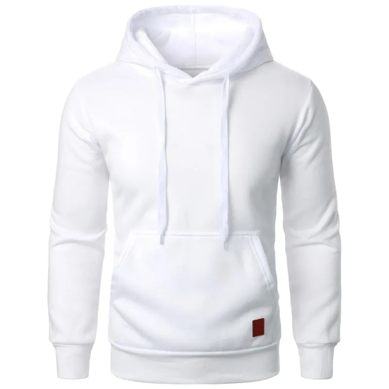 Mens Casual Hooded Collar Drawstring