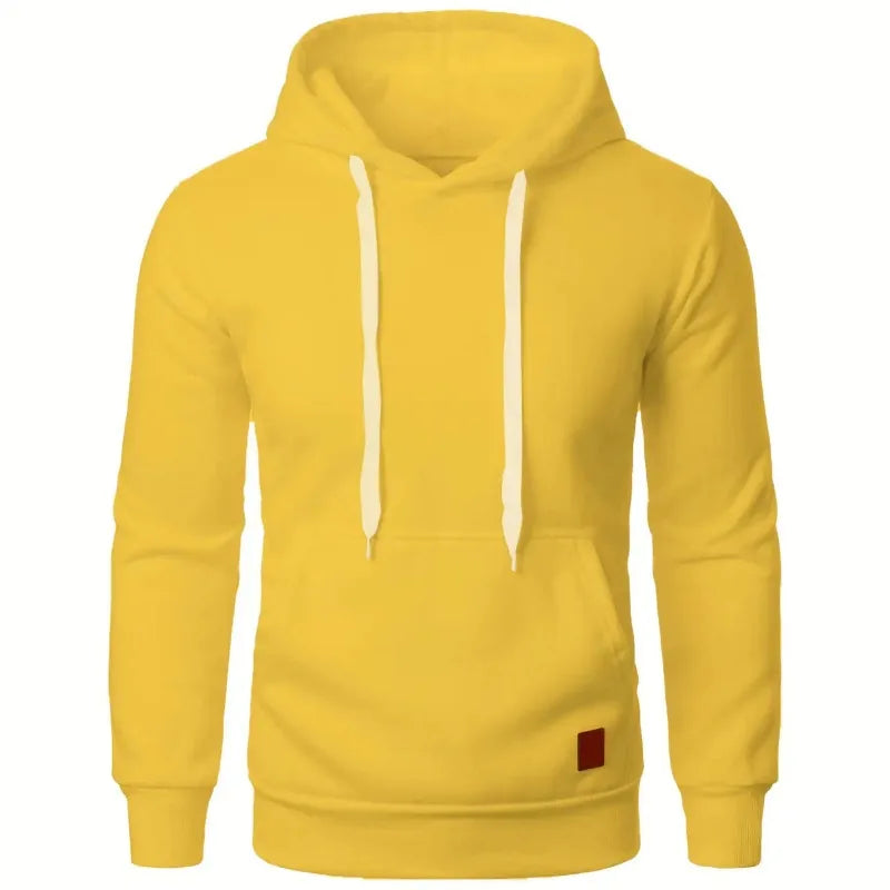 Mens Casual Hooded Collar Drawstring