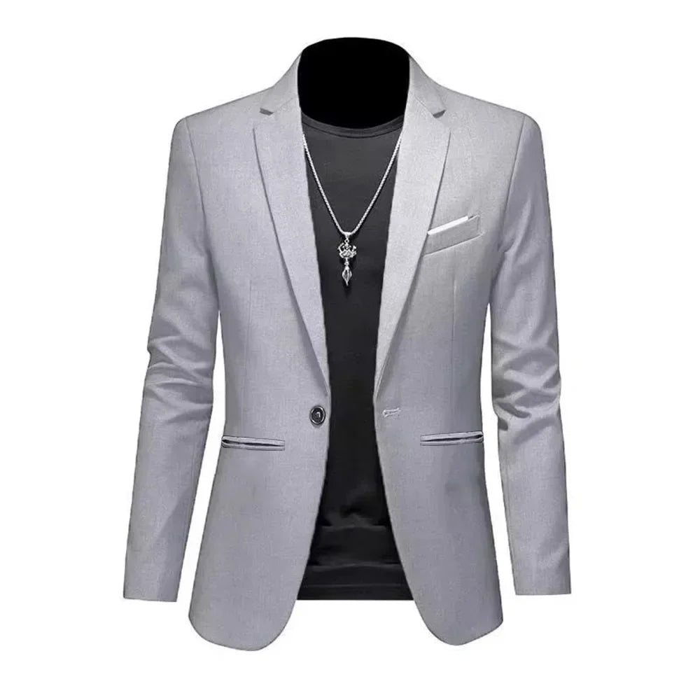 Slim Fit Single Button Jacket