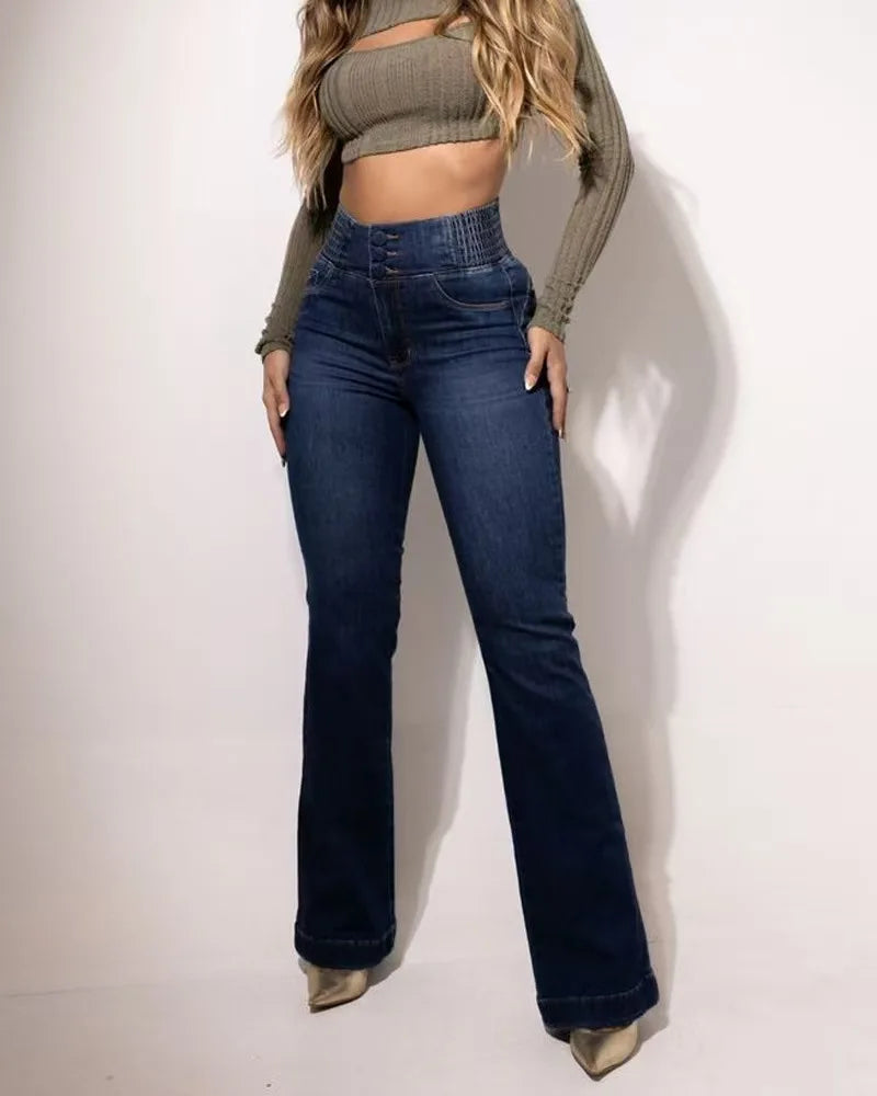 High Waisted Jeans Sexy Elegant