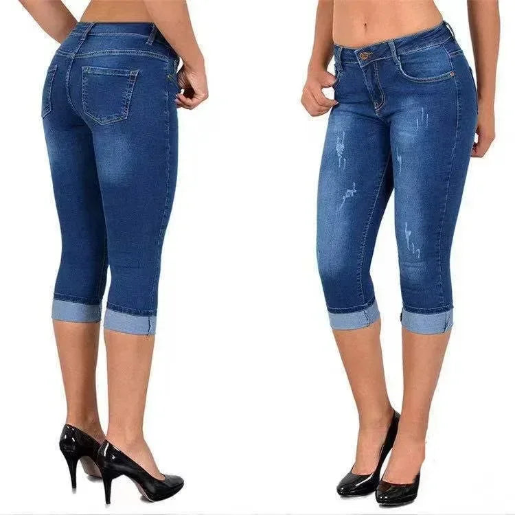 Capri Jeans Knee Length