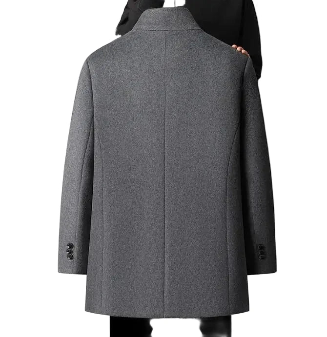 Wool Coat Thick Detachable Duck Down Liner