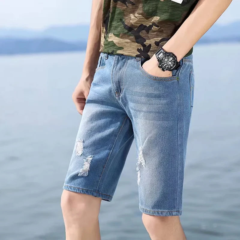 Denim Long shorts