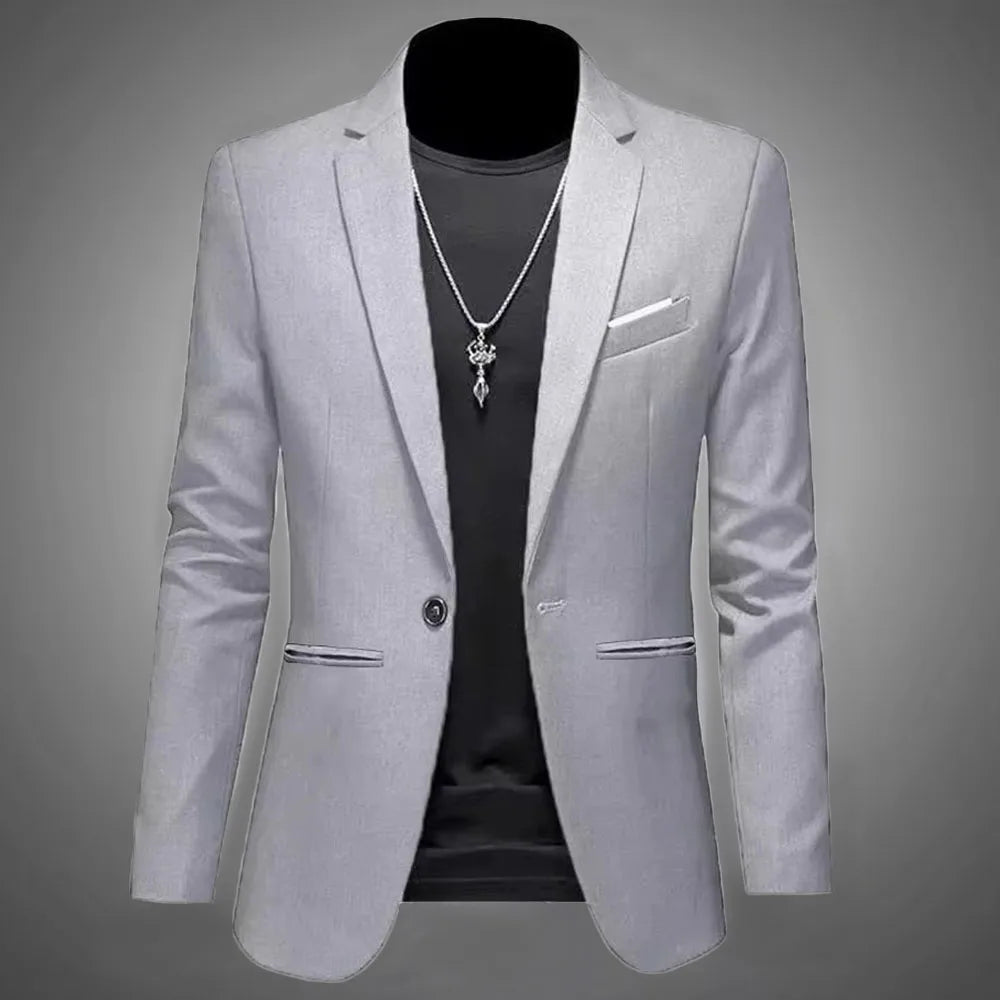 Slim Fit Single Button Jacket