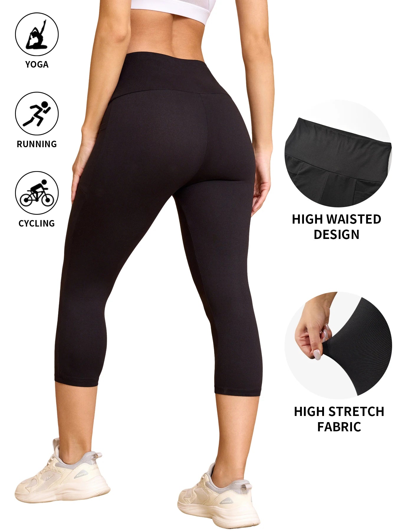 Running,Yoga, Athletic Push Up Gym Leggings