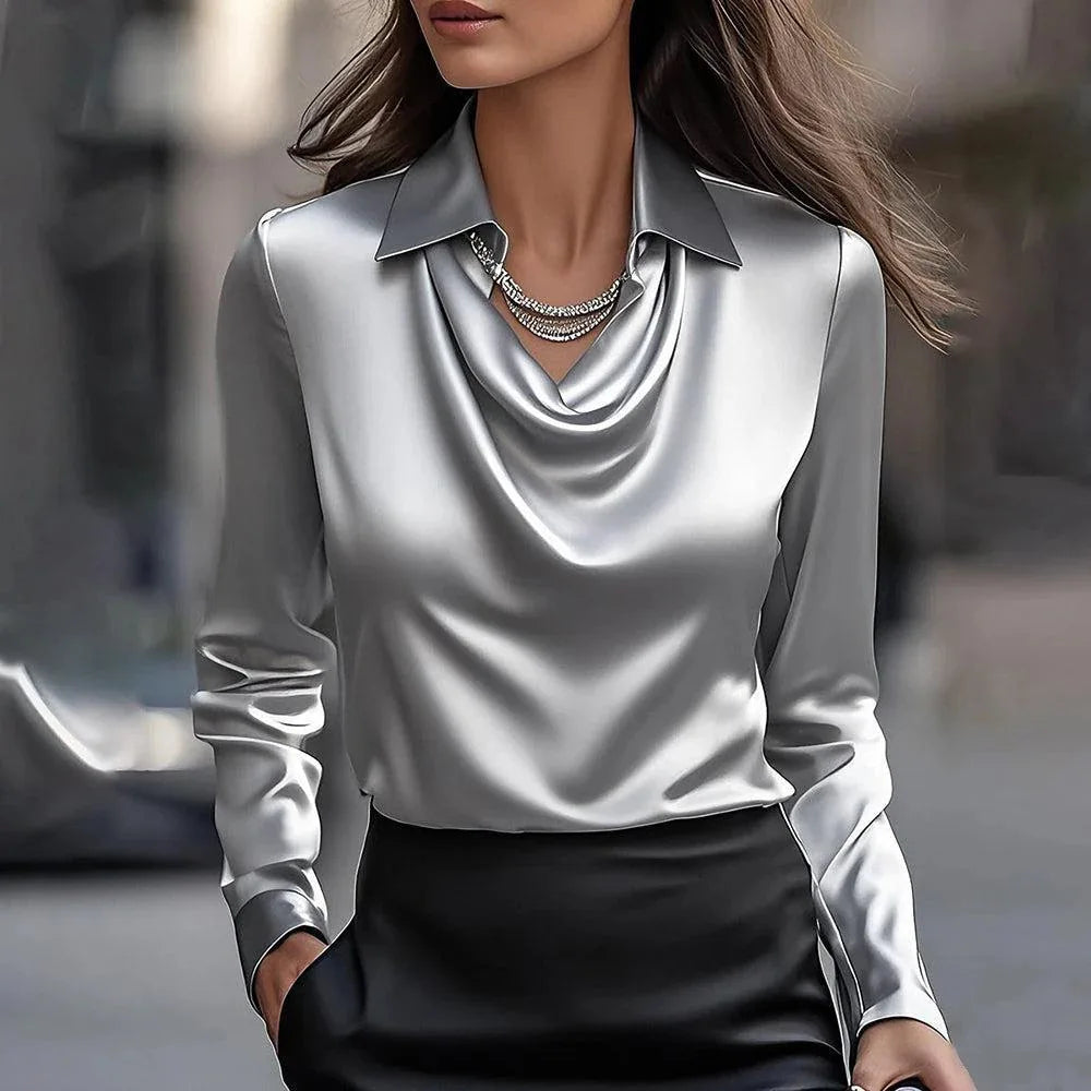Elegant Long Sleeve Shirt Top Women